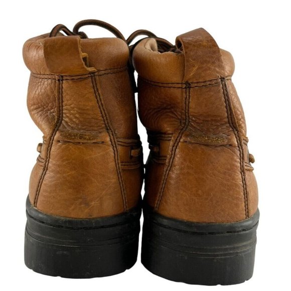 Men's Wolverine Brown Leather Steel Toe Work Boots Size 7.5 M - Picture 4 of 7